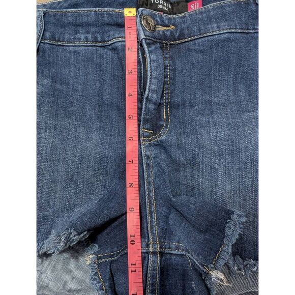 Sz 20 Torrid Cutoff Denim Shorts w/ Sequin Pockets! - Picture 6 of 9